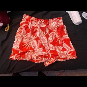 XS Aeropostale Orange Hawaiian Shorts